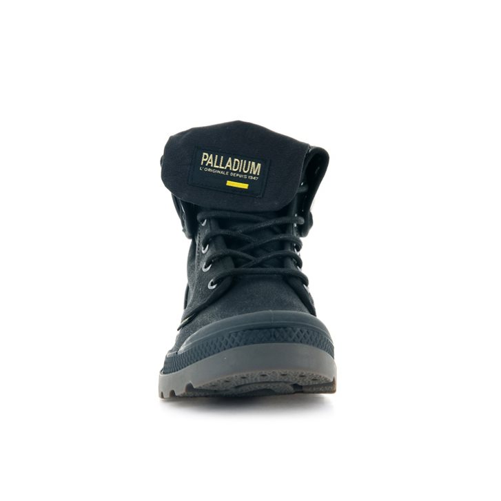 Palladium Pampa Baggy WAX Men's Boots Black | UK J056-ZHM